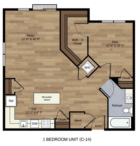 One Bedroom One Bath